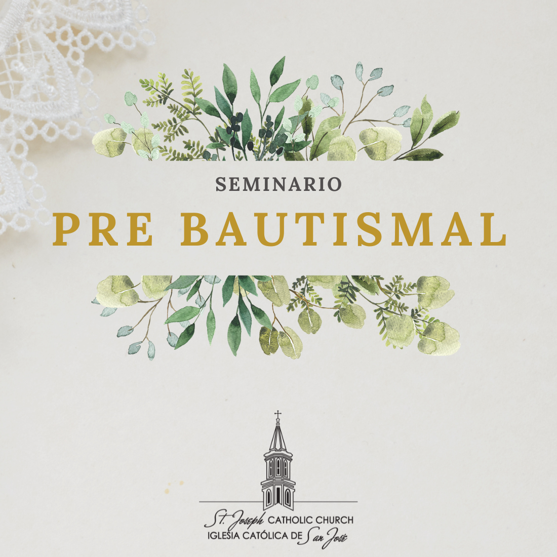 Seminario Bautismal el Sábado 18 de julio